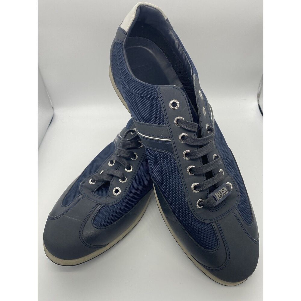 Hugo Boss Men's Lighter 50388431 Blue Lace up Casual Sneakers Shoes 46 EU 13 US